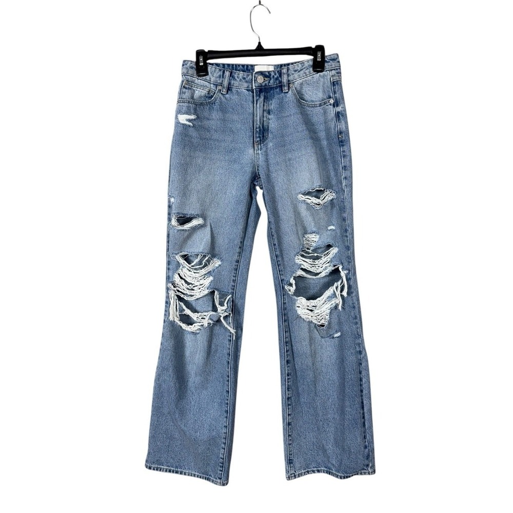 A Brand 99 Low Baggy Wide Leg Jeans Size 25 Distressed Festival Grunge Coachella